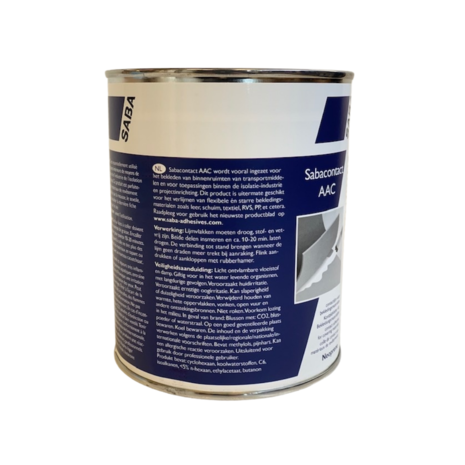 SABA Adhesives Saba | AAC | Contactlijm voor bekledingsmaterialen | 1 Liter SABA Adhesives Saba | AAC | Contactlijm voor bekledingsmaterialen | 1 Liter