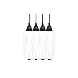 Seilflechter Stootwil / Fender Set (4 stuks) | Wit | 58(H) x 15(D) cm | Met Birotex Lijn Seilflechter Stootwil / Fender Set (4 stuks) | Wit | 58(H) x 15(D) cm | Met Birotex Lijn