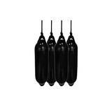 Seilflechter Stootwil / Fender Set (4 stuks) | Zwart | 58(H) x 15(D) cm | Met Birotex Lijn Seilflechter Stootwil / Fender Set (4 stuks) | Zwart | 58(H) x 15(D) cm | Met Birotex Lijn