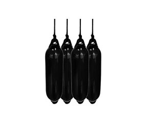Seilflechter Stootwil / Fender Set (4 stuks) | Zwart | 58(H) x 15(D) cm | Met Birotex Lijn Seilflechter Stootwil / Fender Set (4 stuks) | Zwart | 58(H) x 15(D) cm | Met Birotex Lijn