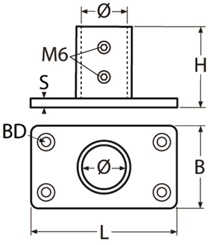 Marinetech Marinetech | Railing Voet | RVS | 90 graden | Rechthoekig Marinetech Marinetech | Railing Voet | RVS | 90 graden | Rechthoekig