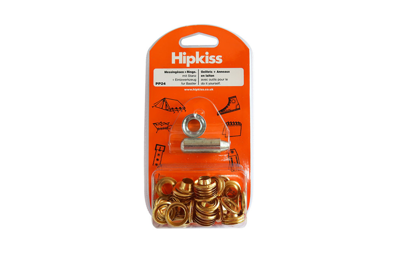 Hipkiss Hipkiss | 25 koperen zeilkousen | Binnen diameter 10 mm | Inclusief stans en stempel