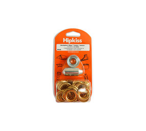 Hipkiss Hipkiss | 15 koperen zeilkousen | Binnen diameter 13 mm | Inclusief stans en stempel Hipkiss Hipkiss | 15 koperen zeilkousen | Binnen diameter 13 mm | Inclusief stans en stempel