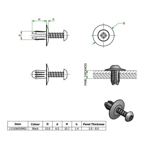 Essentra Components Essentra Components | Schroefnagel Plug | Nylon | Diameter 6 mm | Wit | 10 stuks Essentra Components Essentra Components | Schroefnagel Plug | Nylon | Diameter 6 mm | Wit | 10 stuks