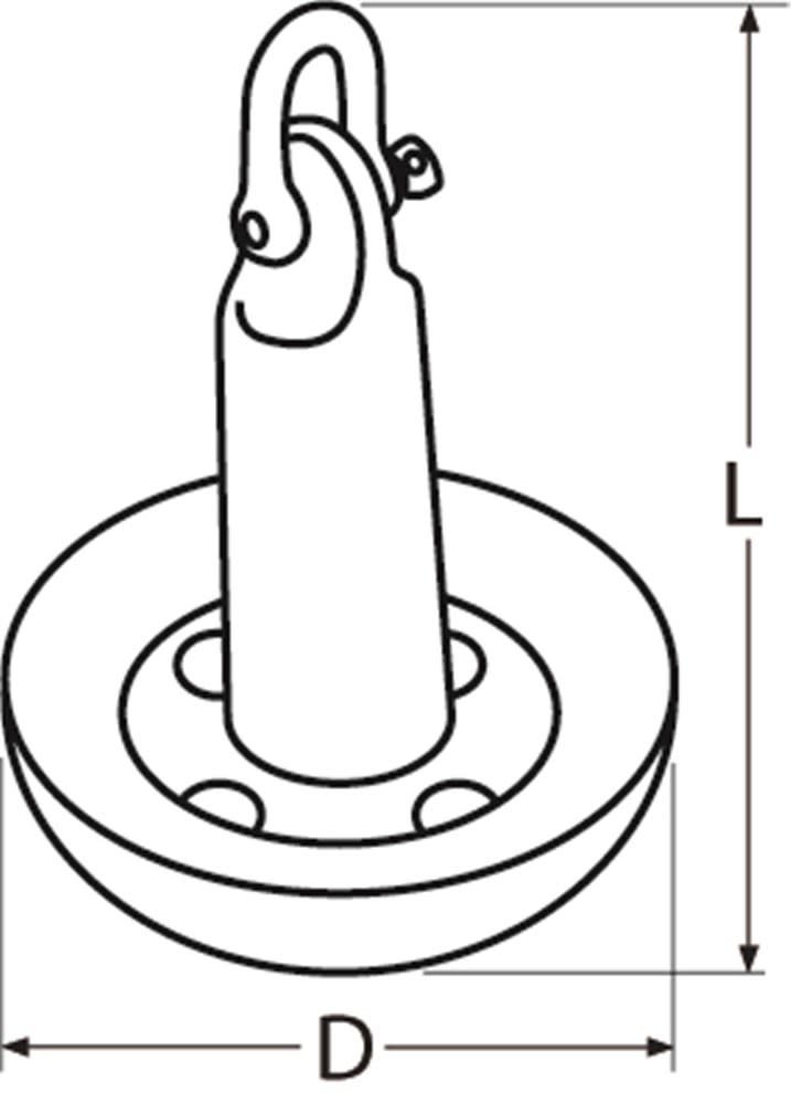 Marinetech Marinetech | Anker | Paddenstoelvormig | Staal PVC gecoat | 4,5 kg | met RVS harpsluiting Marinetech Marinetech | Anker | Paddenstoelvormig | Staal PVC gecoat | 4,5 kg | met RVS harpsluiting