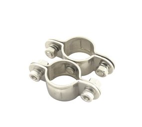 Marinetech Buisklem | Dubbel draaibaar | RVS | voor buis Ø 25 mm Marinetech Buisklem | Dubbel draaibaar | RVS | voor buis Ø 25 mm