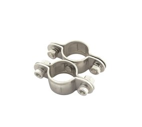 Marinetech Buisklem | Dubbel vast | RVS | voor buis Ø 25 mm. Marinetech Buisklem | Dubbel vast | RVS | voor buis Ø 25 mm.
