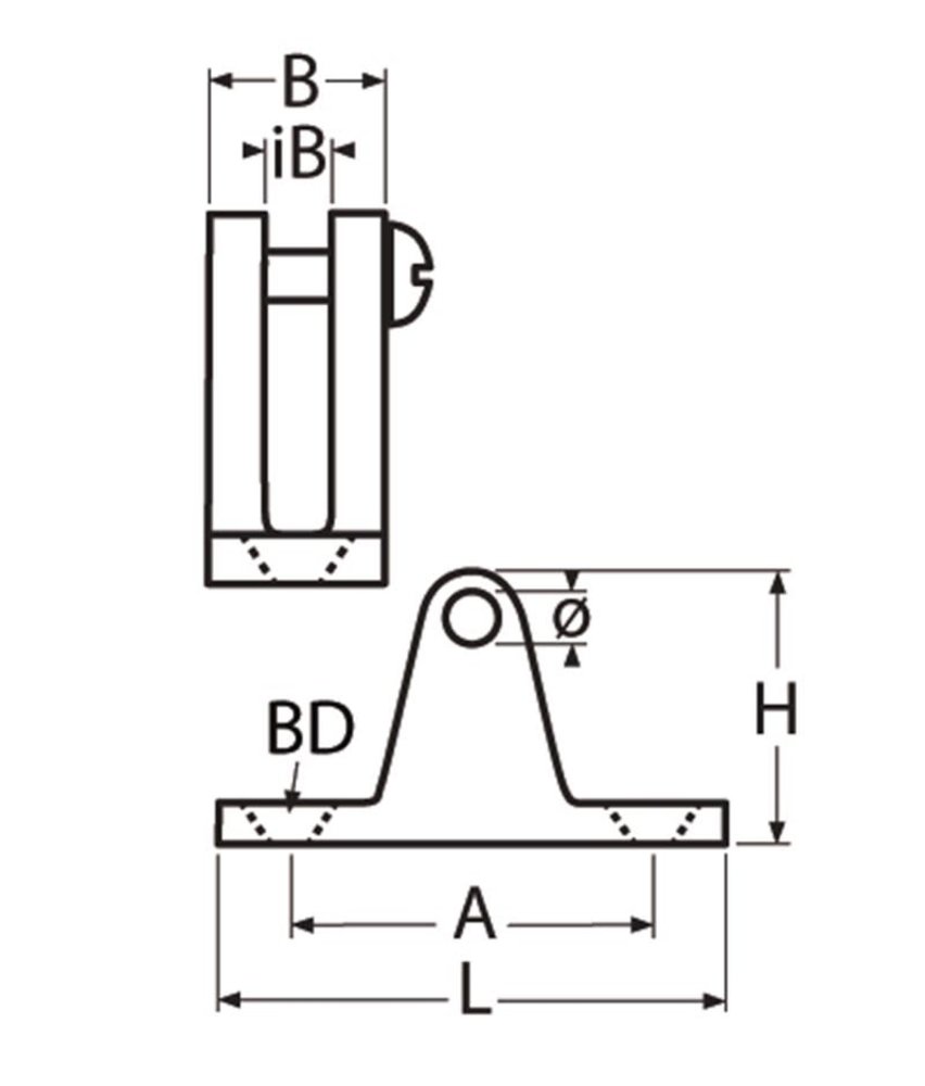 Marinetech Marinetech | Dekplaat | Schuin | 80 graden | met bout Marinetech Marinetech | Dekplaat | Schuin | 80 graden | met bout