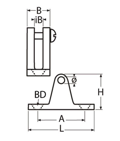 Marinetech Marinetech | Dekplaat | Schuin | 80 graden | met bout Marinetech Marinetech | Dekplaat | Schuin | 80 graden | met bout