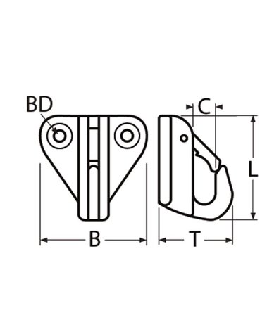 Marinetech Marinetech | Fenderhaak | RVS | 34 x 42 x 34 mm Marinetech Marinetech | Fenderhaak | RVS | 34 x 42 x 34 mm