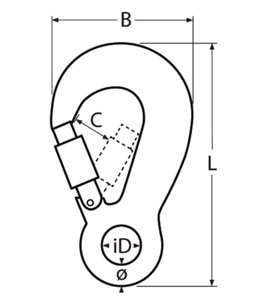 Marinetech Marinetech | Karabijnhaak | Aluminium | 130 x 80 x 21 Marinetech Marinetech | Karabijnhaak | Aluminium | 130 x 80 x 21