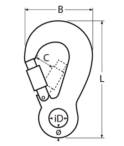 Marinetech Marinetech | Karabijnhaak | Aluminium | 130 x 80 x 21 Marinetech Marinetech | Karabijnhaak | Aluminium | 130 x 80 x 21