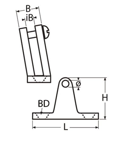 Marinetech Marinetech | Dekscharnier | 80 graden | 56 x 20 x 36 mm Marinetech Marinetech | Dekscharnier | 80 graden | 56 x 20 x 36 mm
