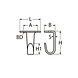 Marinetech Marinetech | Plafond haak | RVS | 43 x 48 mm Marinetech Marinetech | Plafond haak | RVS | 43 x 48 mm