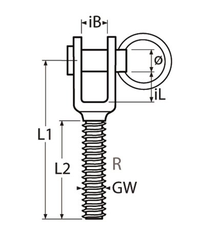 Marinetech Marinetech | Gaffel | RVS | Uitwendig Draad | M8 | Rechts Marinetech Marinetech | Gaffel | RVS | Uitwendig Draad | M8 | Rechts
