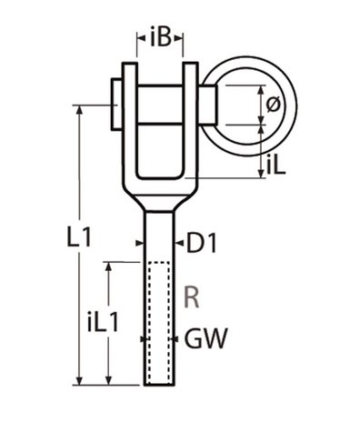 Marinetech Marinetech | Gaffel | RVS | Inwendig Draad | M8 | Rechts Marinetech Marinetech | Gaffel | RVS | Inwendig Draad | M8 | Rechts