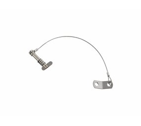 Marinetech Lanyard (circa 200 mm) met borgpen + veer / pull-pin | RVS | 6x35 mm Marinetech Lanyard (circa 200 mm) met borgpen + veer / pull-pin | RVS | 6x35 mm