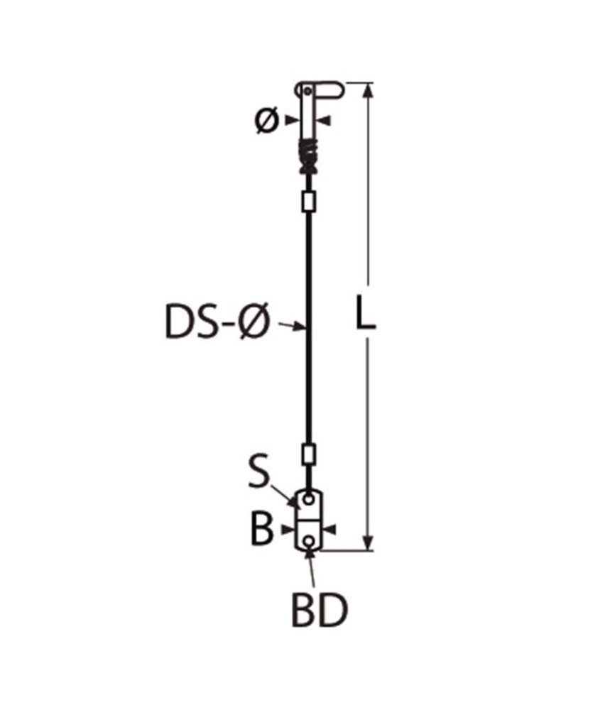 Marinetech Marinetech | Lanyard (circa 200 mm) met borgpen + veer / pull-pin | RVS | 6x35 mm Marinetech Marinetech | Lanyard (circa 200 mm) met borgpen + veer / pull-pin | RVS | 6x35 mm