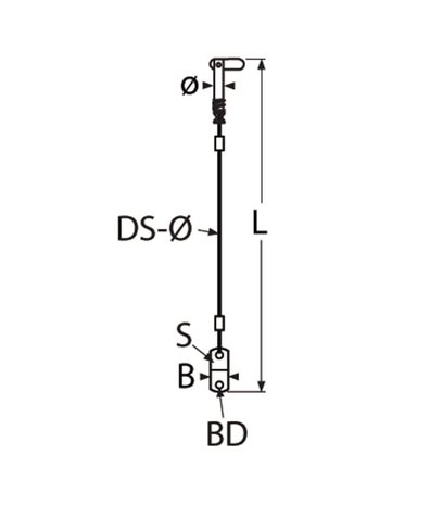Marinetech Marinetech | Lanyard (circa 200 mm) met borgpen + veer / pull-pin | RVS | 6x35 mm Marinetech Marinetech | Lanyard (circa 200 mm) met borgpen + veer / pull-pin | RVS | 6x35 mm