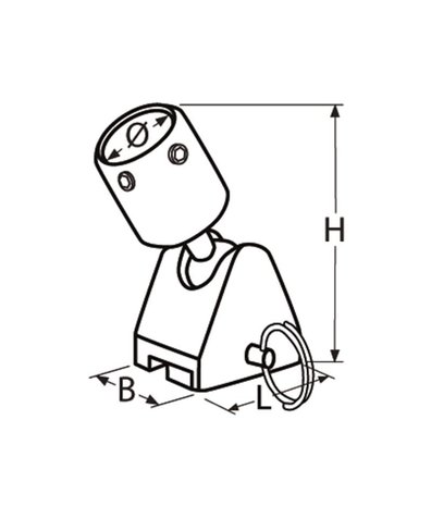 Marinetech Marinetech | Kogelscharnier | Dek-Eind | RVS | 25 mm