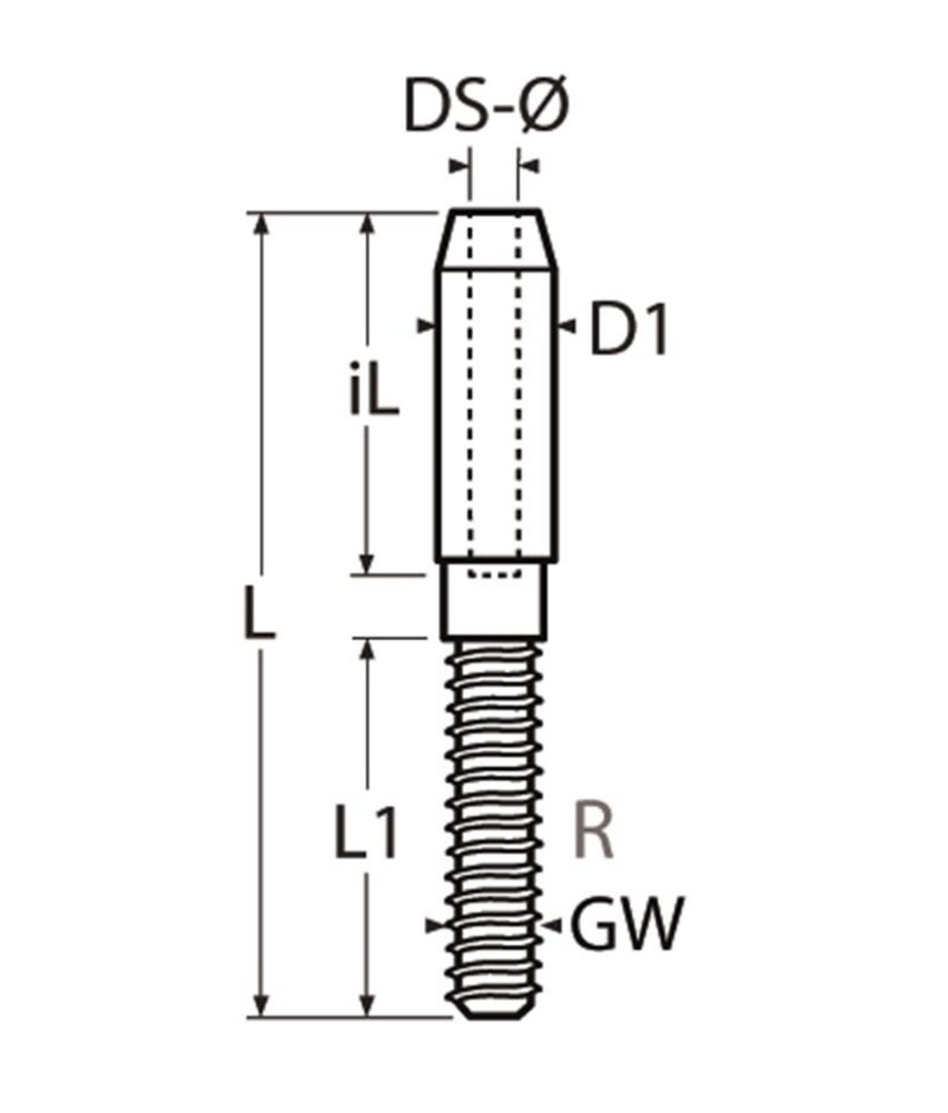 Marinetech Marinetech | Terminal | RVS | voor kabel 6 mm | Draad Uitwendig M10 | Rechts Marinetech Marinetech | Terminal | RVS | voor kabel 6 mm | Draad Uitwendig M10 | Rechts