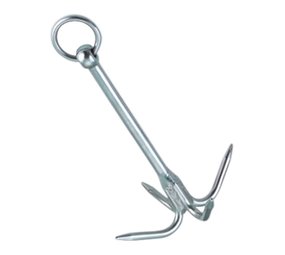 Marinetech Anker | Werp | 1,0 kg | Lengte 240 mm | RVS | Met ring voor harpsluiting Marinetech Anker | Werp | 1,0 kg | Lengte 240 mm | RVS | Met ring voor harpsluiting