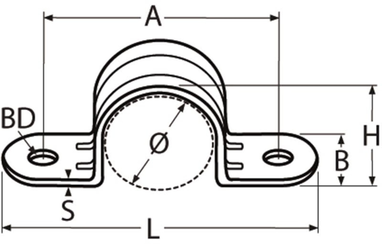 Marinetech Marinetech | Zadelbeugel | Half | 25 mm | voor buis van 25 mm