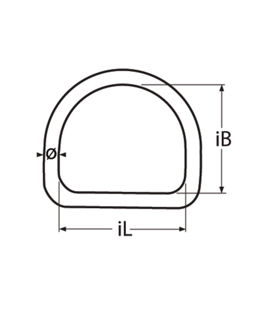 Marinetech Marinetech | D ring halfrond | RVS gelast