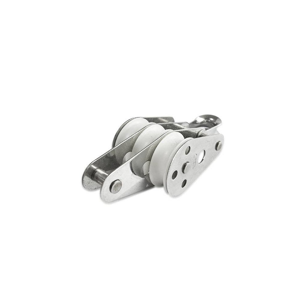 Amig - Polea De Acero Con Roldana De Plástico Para Tendederos De Ropa ø 39 Mm | Incluye Tornillo Tirafondo De Sujeccion 93535821