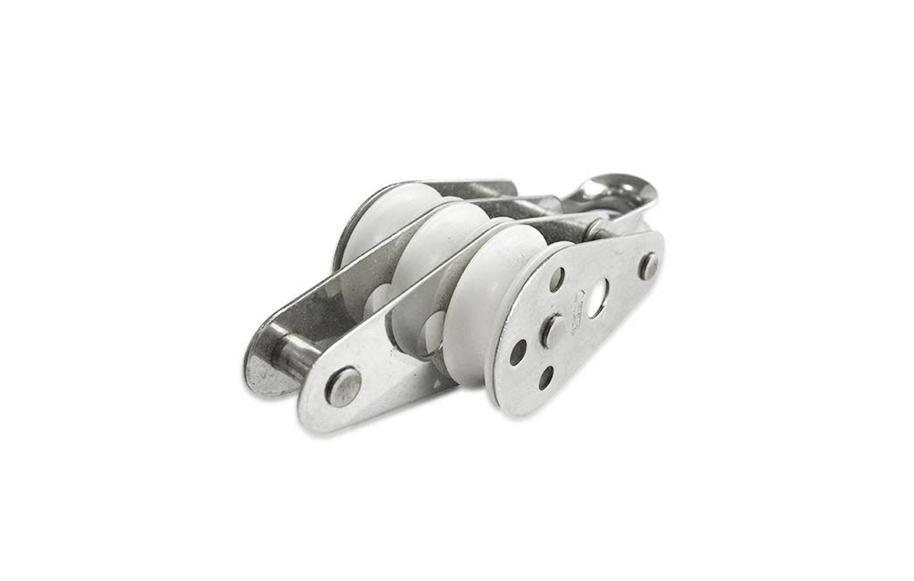 Marinetech Marinetech | Katrol RVS met 3 schijven van 25mm voor 6 mm lijn