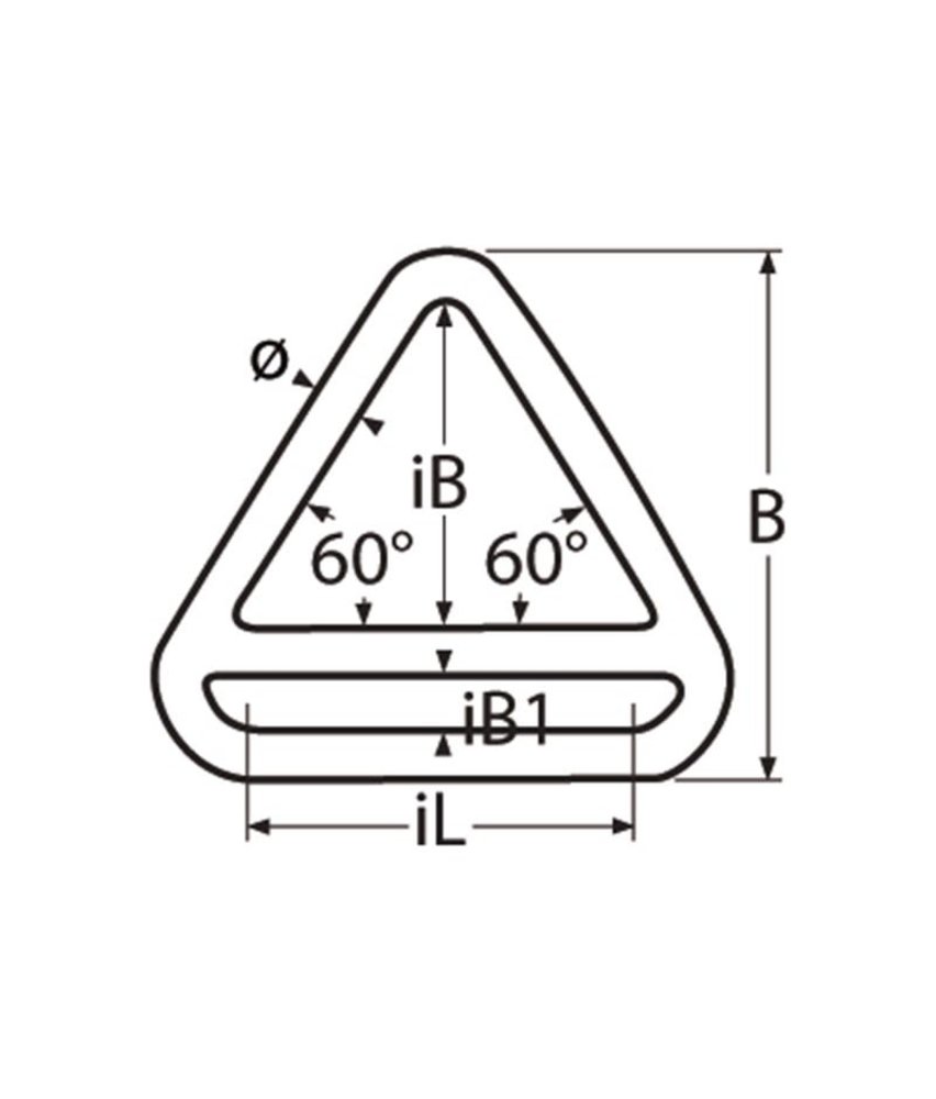 Marinetech Marinetech | Triangel Ring | met Crossbar | RVS
