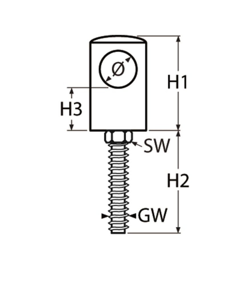 Marinetech Marinetech | Railing | Middenstuk | Open versie voor doorvoer | Schroefbaar in dek | RVS Marinetech Marinetech | Railing | Middenstuk | Open versie voor doorvoer | Schroefbaar in dek | RVS