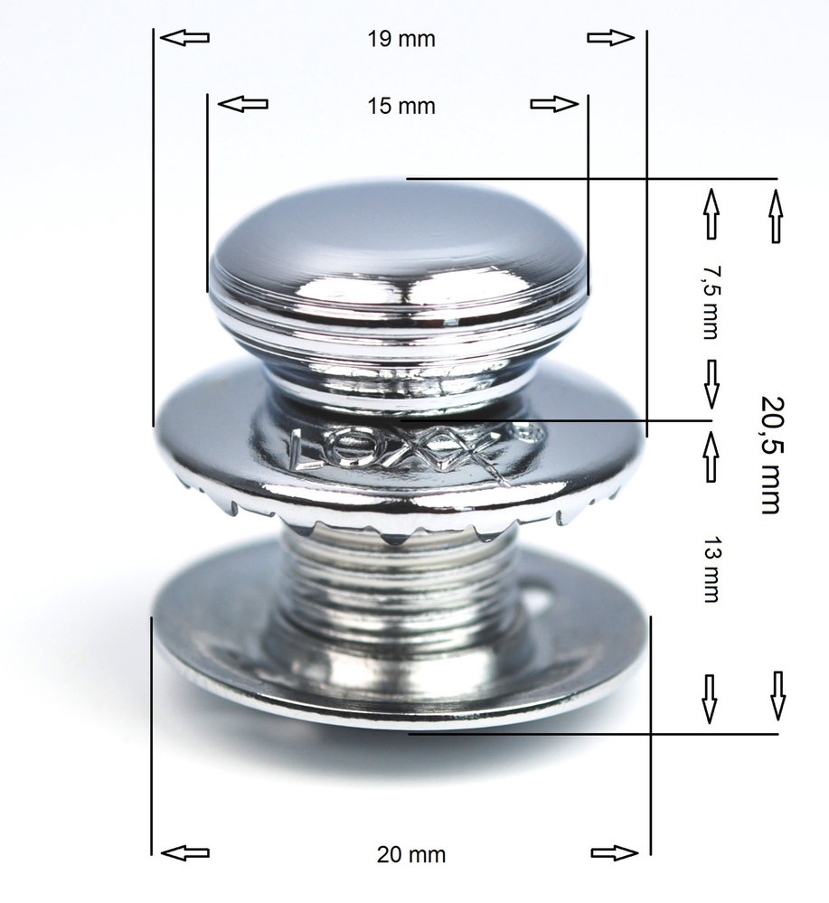 Schaeffertec Loxx® | Kop | Koper-Vernikkeld | EXTRA HOOG 9 mm XXL