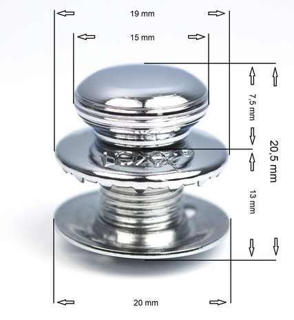 Schaeffertec Loxx® | Kop | Koper-Vernikkeld | EXTRA HOOG 9 mm XXL
