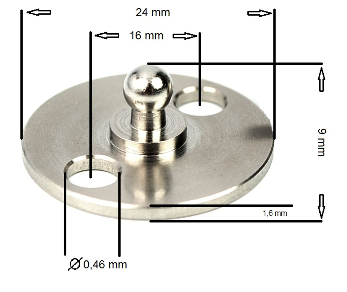 Schaeffertec Loxx® | Plaat Rond | RVS | Diameter 24 mm Schaeffertec Loxx® | Plaat Rond | RVS | Diameter 24 mm