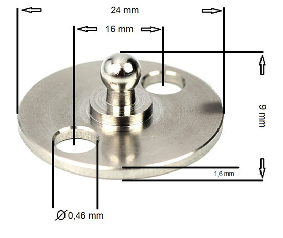 Schaeffertec Loxx® | Plaat Rond | RVS | Diameter 24 mm Schaeffertec Loxx® | Plaat Rond | RVS | Diameter 24 mm
