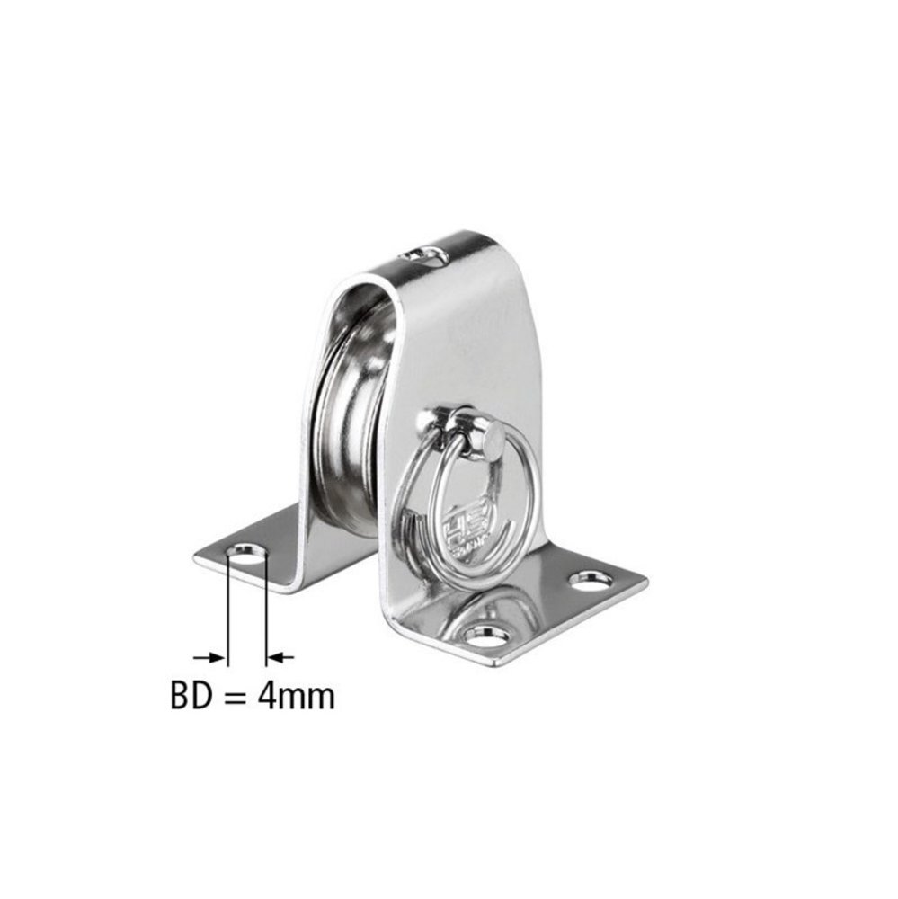 Sprenger | Katrol | RVS | met 30 mm rol in beugel + borgpen | Breekkracht 1.000 kg | voor 6 mm kabel