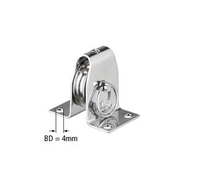 Sprenger | Katrol | RVS | met 30 mm rol in beugel + borgpen | Breekkracht 1.000 kg | voor 6 mm kabel