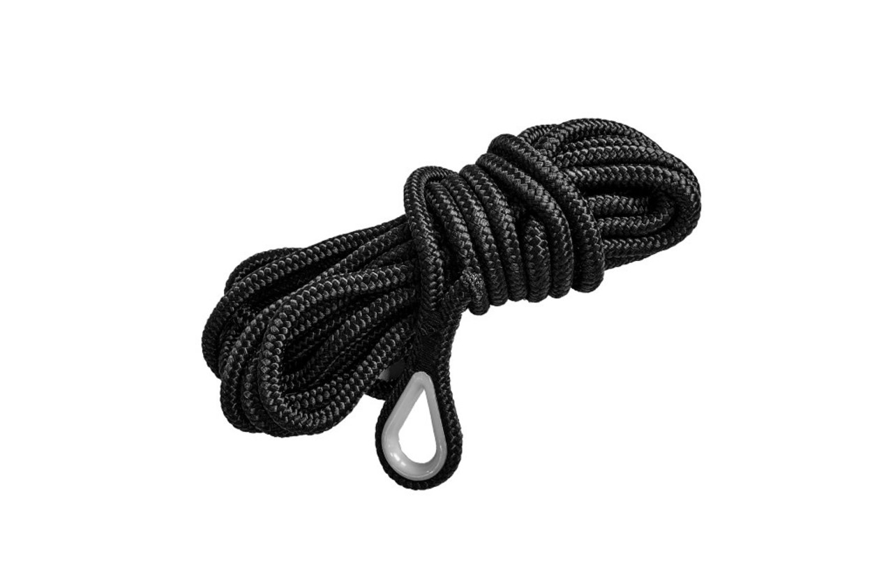 Landvast met oog | Zwart | Diameter 12mm | Lengte 10 meter