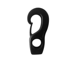 Musketonhaak | Nylon | Zwart | 6 mm