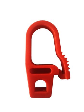 Musketonhaak | Nylon | Rood | 8 mm