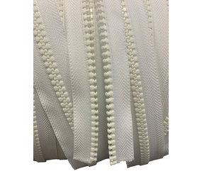 YKK Bloktand Rits op rol | 10 mm | Wit | Prijs per meter YKK Bloktand Rits op rol | 10 mm | Wit | Prijs per meter