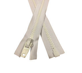 YKK Rits Bloktand | Deelbaar | 10mm | Wit YKK Rits Bloktand | Deelbaar | 10mm | Wit