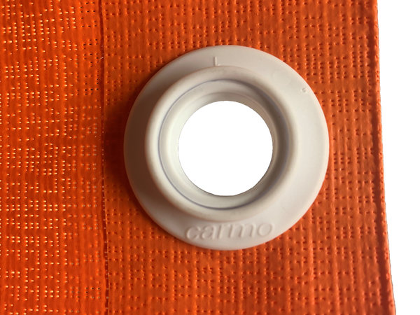 Carmo Carmo | Zeilkous / Zeilring | High Impact Polypropyleen | Doe-Het-Zelf | Wit | Opening 20 mm |  Buitenmaat 40,3 mm | Set 10 stuks