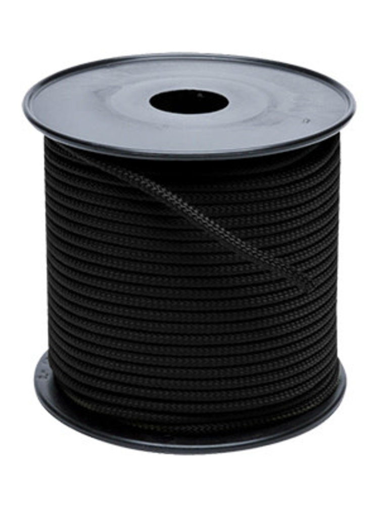 Touw | Polyester | 10 mm | Zwart | Haspel 200 m