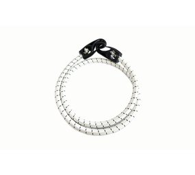 Shockcord / Elastiek | 4 mm | Wit | 2 Nylon Musketonhaken | 20 cm Shockcord / Elastiek | 4 mm | Wit | 2 Nylon Musketonhaken | 20 cm