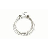 Shockcord / Elastiek | 6 mm | Wit | 2 RVS Spinhaken | 30 cm