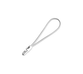 Seilflechter Shockcord / Elastiek | 4 mm | Wit | Lus met Nylon Musketonhaak | 20 cm Seilflechter Shockcord / Elastiek | 4 mm | Wit | Lus met Nylon Musketonhaak | 20 cm