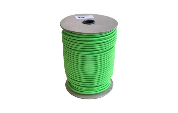 Shockcord / Elastiek | 6 mm | Groen Fluorescerend | Haspel 100m