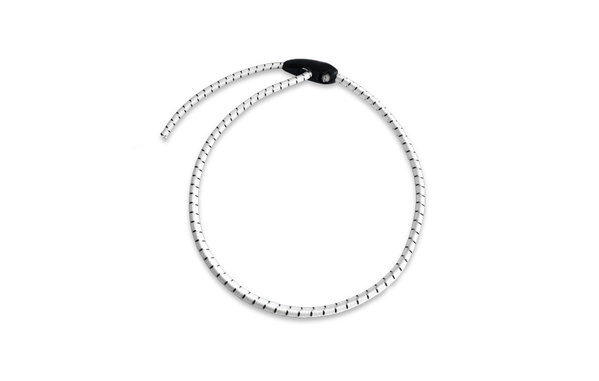 Shockcord / Elastiek | 6 mm | Wit | Lus met Nylon Quick Clip | 70 cm